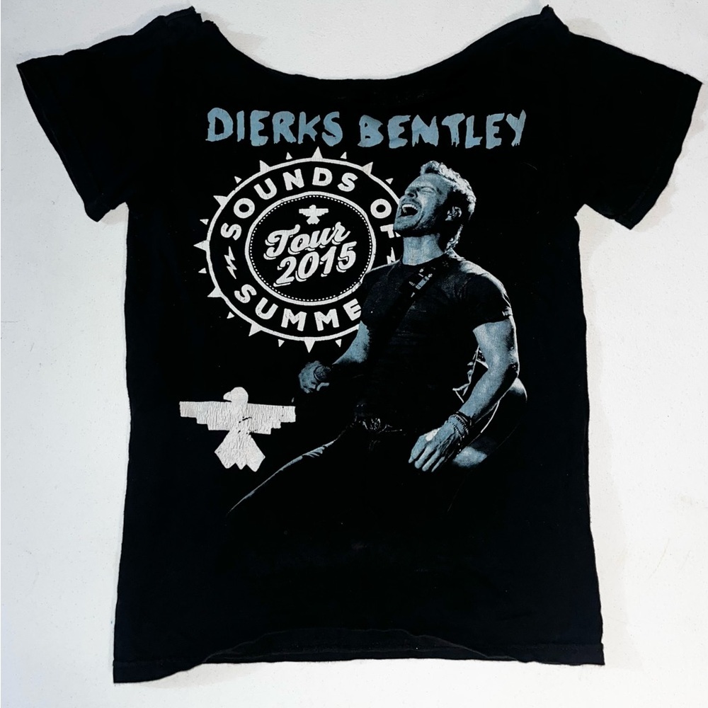 Dierks Bentley SOUNDS OF SUMMER TOUR 2015 Shirt Small T-Shirt Black Short Sleeve